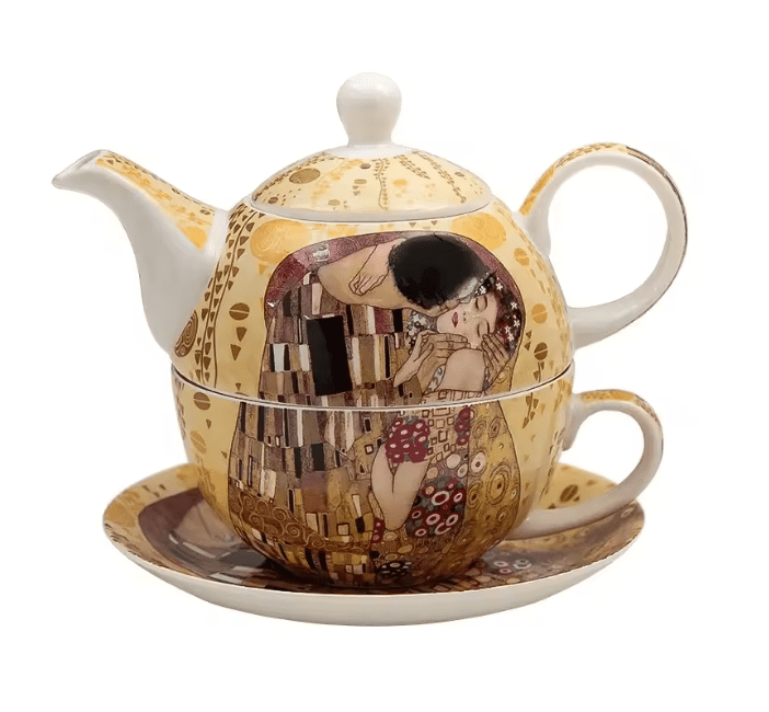 Ceramiczny Zestaw do Kawy i Herbaty w Europejskim Stylu - Inspirowany dziełami Klimta - obrazek 2