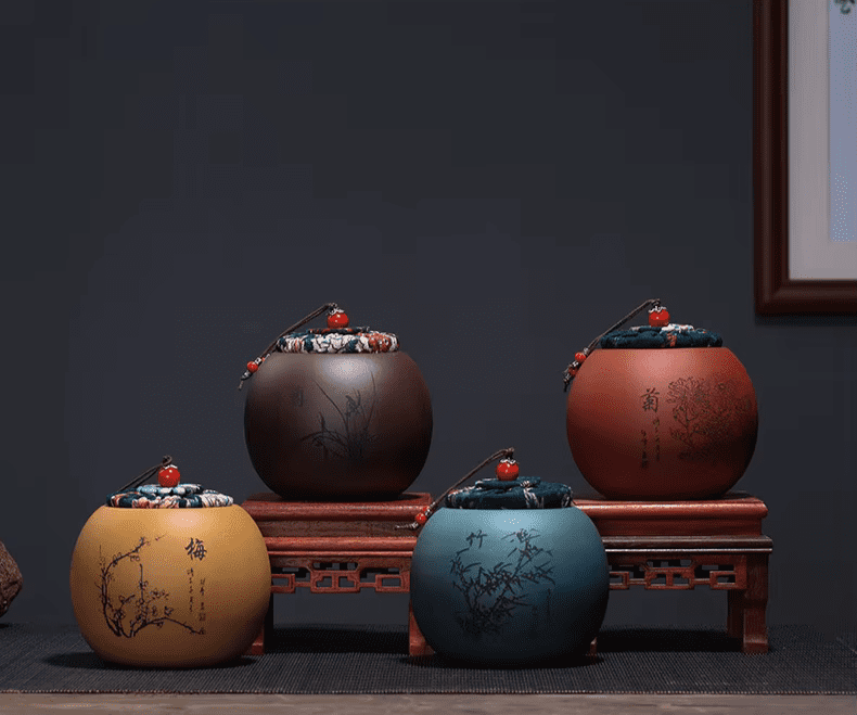 Gliniany Szczelny Pojemnik na Herbatę 500 ml dla Koneserów Smaku - obrazek 3