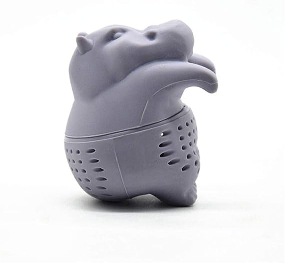 Silikonowy zaparzacz do herbaty w kształcie hipopotama - Dodaj uroku do swojej herbaty!