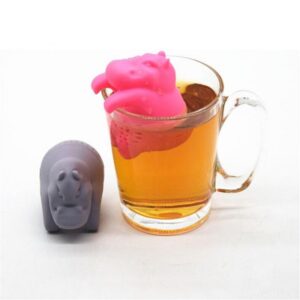 Silikonowy zaparzacz do herbaty w kształcie hipopotama - Dodaj uroku do swojej herbaty!