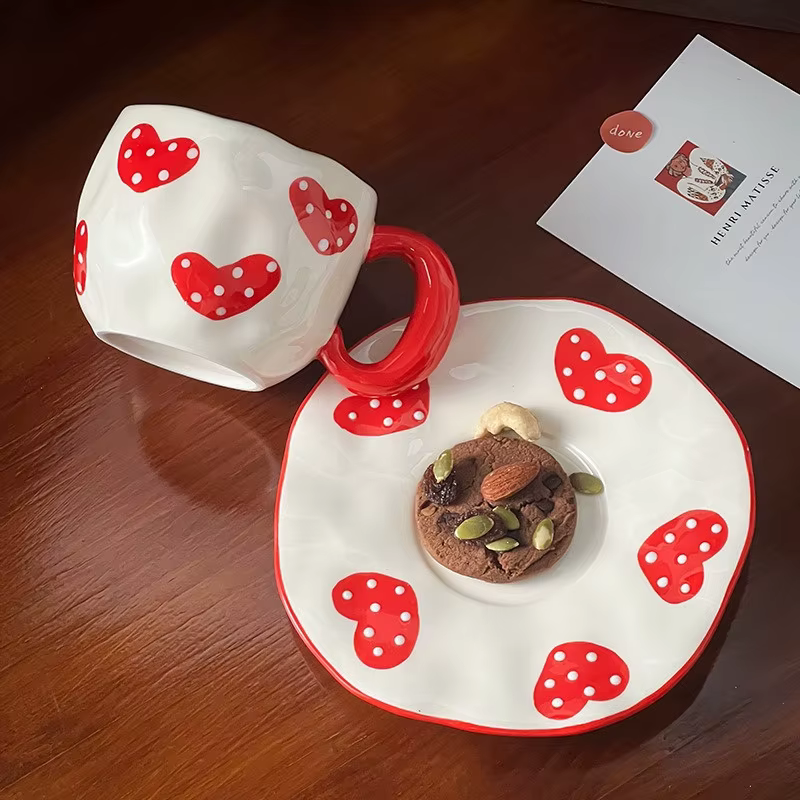 Ceramiczne Filiżanki 340 ml – Ręcznie Malowane Wzory i Wygodna Pojemność - obrazek 4