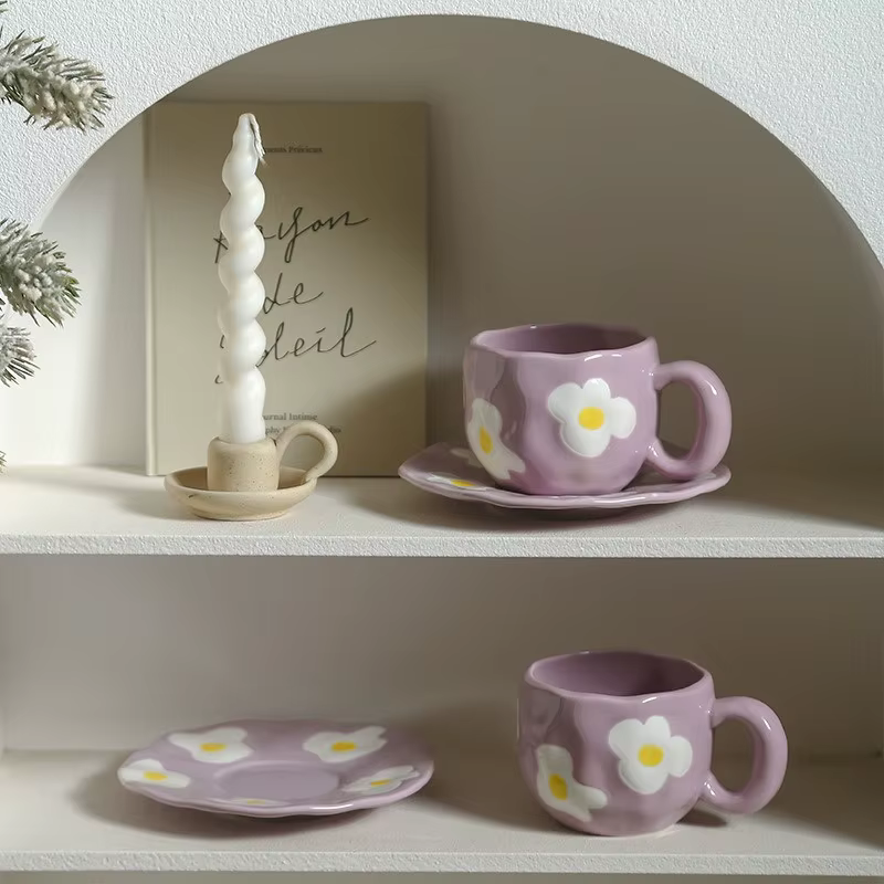 Ceramiczne Filiżanki 340 ml – Ręcznie Malowane Wzory i Wygodna Pojemność - obrazek 9