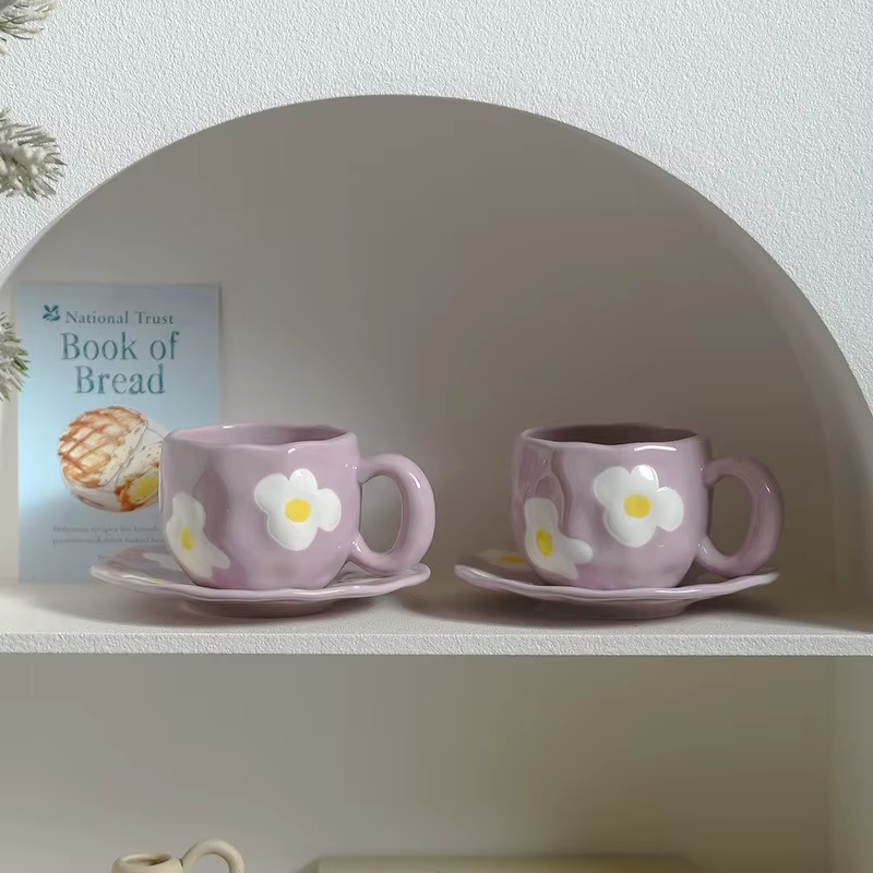 Ceramiczne Filiżanki 340 ml – Ręcznie Malowane Wzory i Wygodna Pojemność - obrazek 10