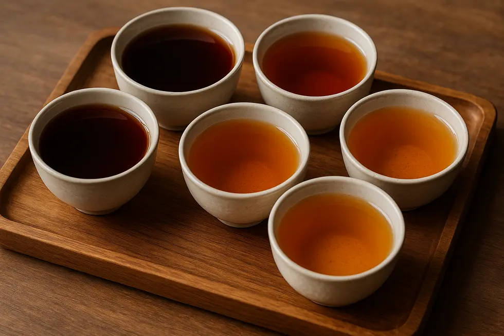 Kubek herbaty Pu-erh, podkreślający jej zdrowotne właściwości.