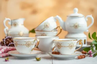 Tea cups displayed elegantly emphasizing elegance and functionality.