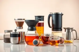 Rozmaite zaparzacze do herbaty ukazane na eleganckim tle, demonstrując różnorodność.