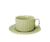 Filiżanka ceramiczna 220 ml z spodkiem – 2 kolory (zielony, kremowy)