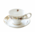Elegancka filiżanka cappuccino 220 ml z porcelany kostnej – zestaw ze spodkiem i łyżeczką
