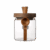 Szklany słoik z drewnianą pokrywką i łyżką – 400/600/900 ml hermetyczny pojemnik na kawę