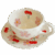 Filiżanki Ceramiczne 250 ml – Nieregularny Kształt i Kwiatowe Wzory – 3 Opcje do Wyboru
