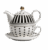 Tea For One w Paski i Kropki – Stylowy Porcelanowy Zestaw 320/450 ml
