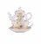 Porcelanowy zestaw do herbaty – kwitnąca Sakura w eleganckim wydaniu
