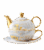 Ekskluzywny Zestaw Tea For One ze Złotym Wykończeniem – Elegancja i Wygoda dla Miłośników Herbaty